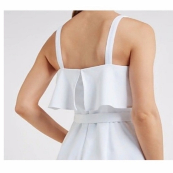 EXPRESS Romper with Tie Detail/ruffle In White. Size Small NWT - Picture 5 of 11